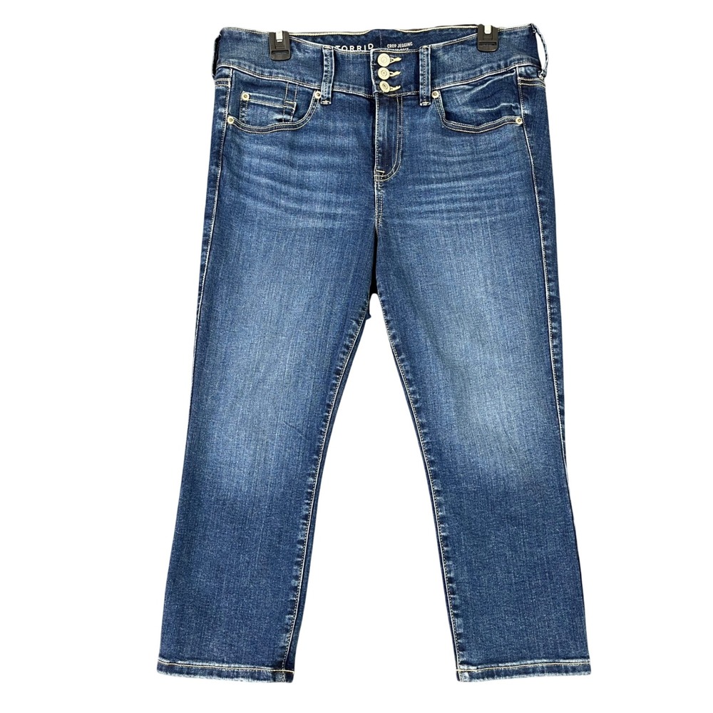 Torrid Crop Jegging Pants Women 12 Super Soft Stretch Denim Skinny High Rise Fit